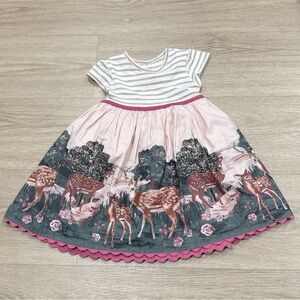 3 for $6 Monsoon pink Baby Darla Deer 2 in 1 Dress 6-12M
